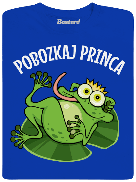Pobozkaj princeznú a princa pánske dlhý rukáv Royal Blue