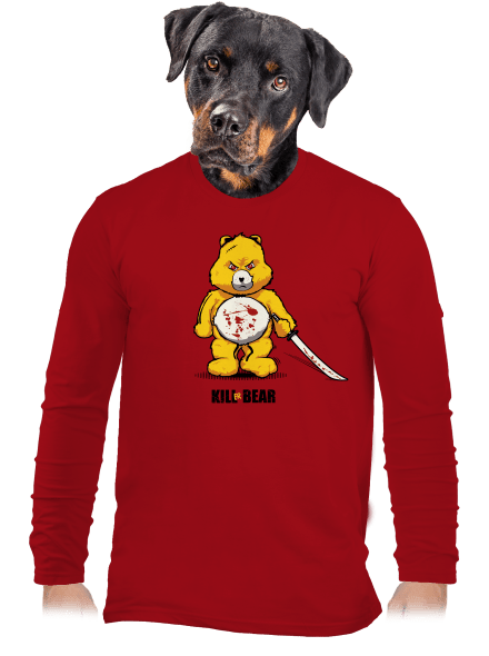 Killer bear pánske dlhý rukáv Red