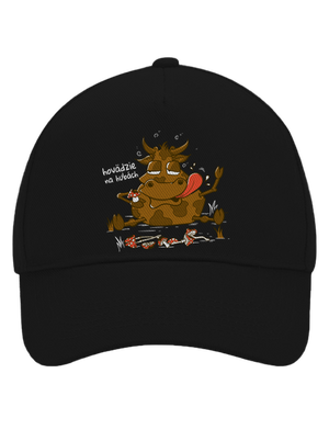 Hovädzie na hubách šiltovka baseballka Black
