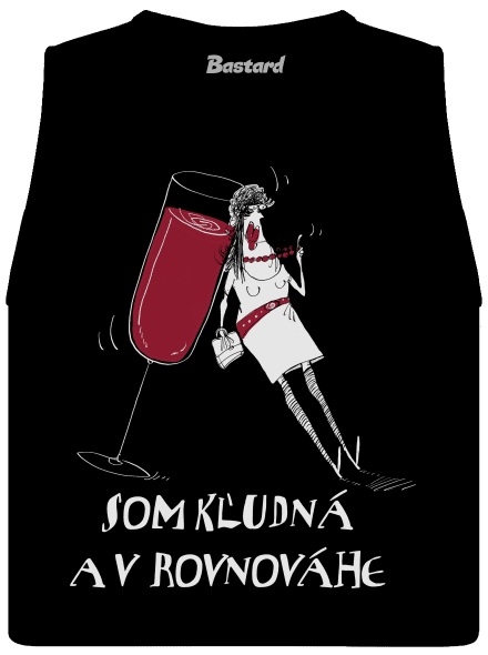 Pokojná rovnováha dámske tielko voľné Black