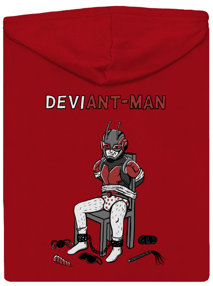 DeviAnt-man pánska mikina na zips Red