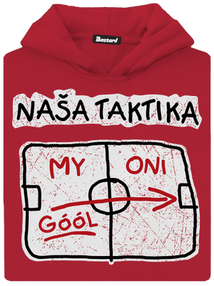 Naša taktika detská mikina klokanka Fire Red