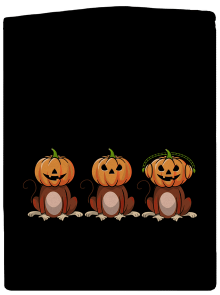 Halloween opičky pánska mikina na zips Black