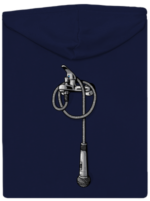 V sprche pánska mikina na zips Navy