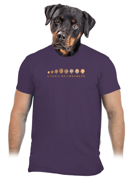 Vývoj nezastavíš pánske tričko Urban Purple