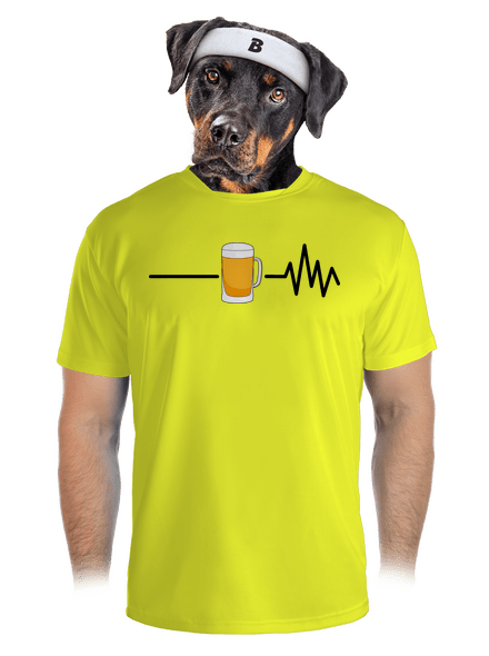 Beer help pánske športové tričko Neon Yellow