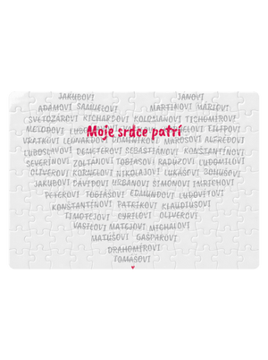 Moje srdce patrí puzzle White