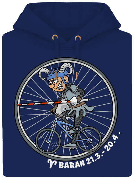 Cyklistický horoskop: Baran unisex mikina premium Navy