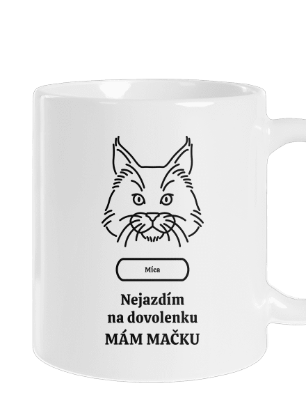 Nemôžem, mám mačku klasický hrnček White