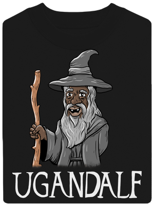 Ugandalf unisex mikina bez kapucne Black