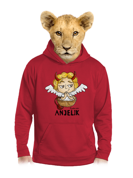Anjelik detská mikina klokanka Fire Red