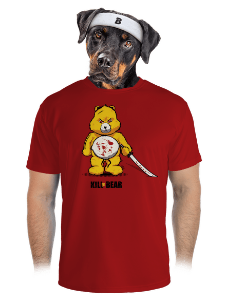 Killer bear pánske športové tričko Red Mal