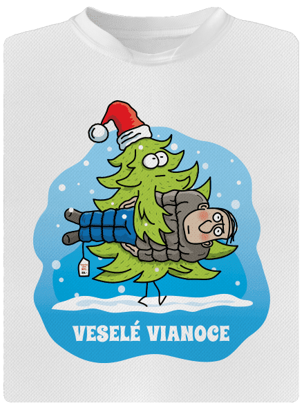 Veselé Vianoce detské športové tričko White
