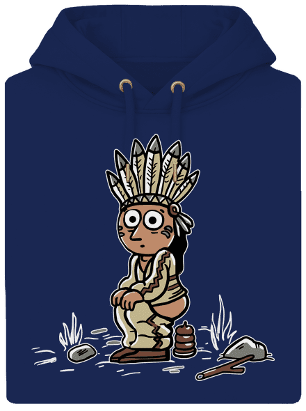 Indiánek unisex mikina premium Navy