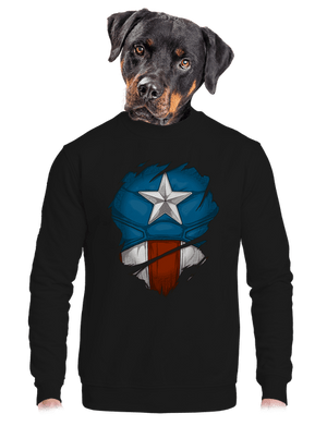 Captain Inside unisex mikina bez kapucne Black