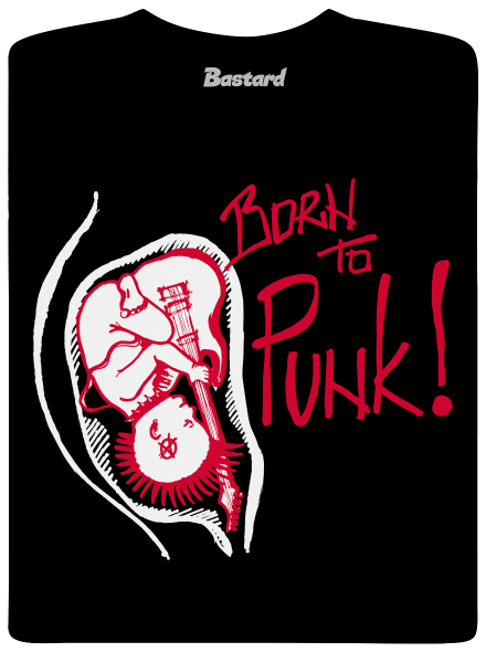 Born to punk pánske tričko Black