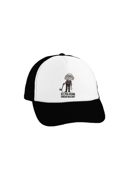 Neklidný bez piva šiltovka truckerka Black cap
