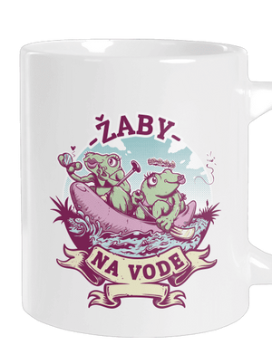 Žaby na vode veľký hrnček White