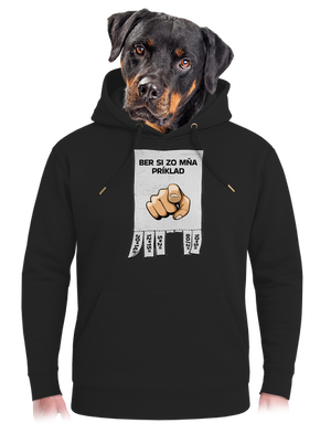 Ber si zo mňa príklad unisex mikina premium Dark Black