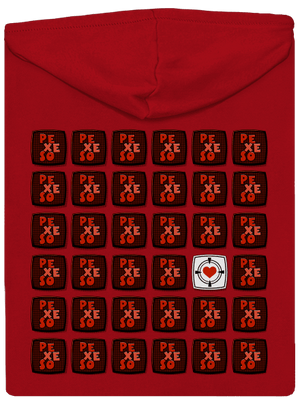 Pexeso pánska mikina na zips Red