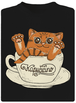 Kapučičíno pánske športové tričko Black