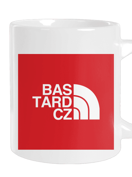 Bastard v outdoore veľký hrnček White
