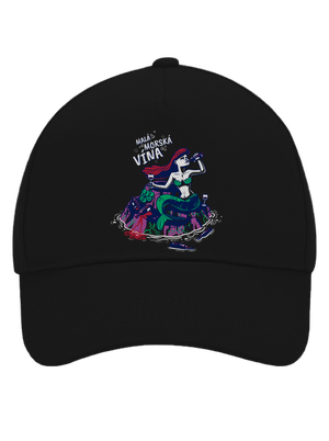 Malá mořská vína šiltovka baseballka Black