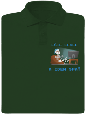 Ešte level pánska polokošeľa Bottle Green Mal