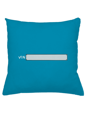 Osobný VIN kód vankúš Blue Turquoise
