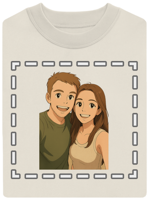 Ghibli efekt z vlastnej fotky unisex mikina bez kapucne Off White