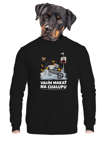 Valím na chalupu unisex mikina bez kapucne Black