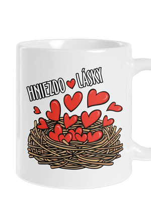 Hniezdo lásky klasický hrnček White