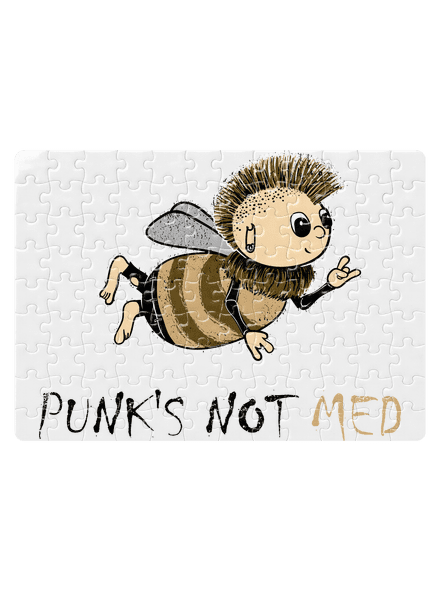 Punks Not Med puzzle White
