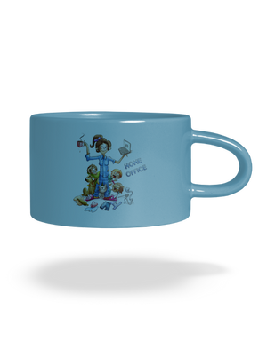 Mamičky home office hrnček makronka Blue Macaron