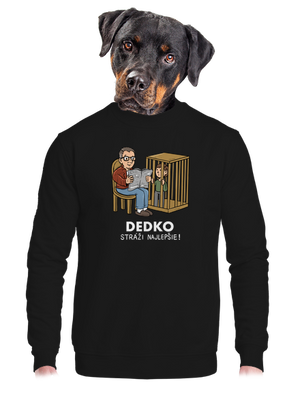 Dedko stráži najlepšie unisex mikina bez kapucne Black