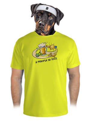A predsa sa točí! pánske športové tričko Neon Yellow