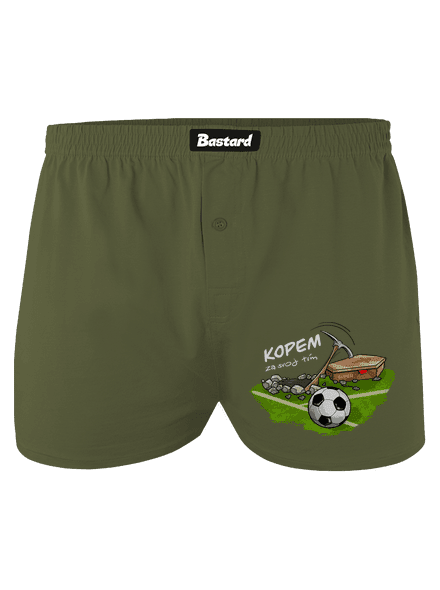 Kopem za svoj tím pánske trenky Khaki