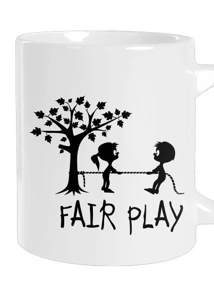 Fair play veľký hrnček White