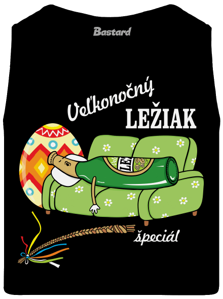 Veľkonočný ležiak pánske tielko Black