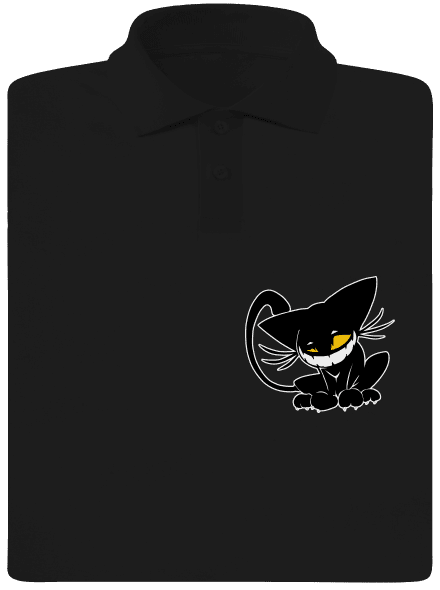 Evil cat pánska polokošeľa Black