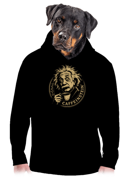 Caffeinstein pánska mikina klokanka Black