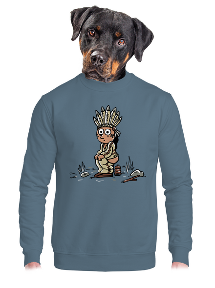 Indiánek unisex mikina bez kapucne Nordic Blue
