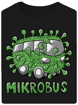 Mikrobus unisex tričko oversized Black