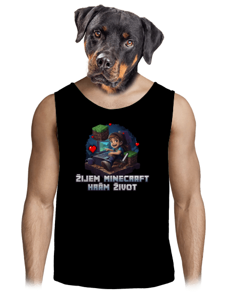 Žijem Minecraft pánske tielko Black