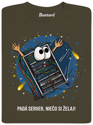 Padá server pánske tričko Urban Khaki