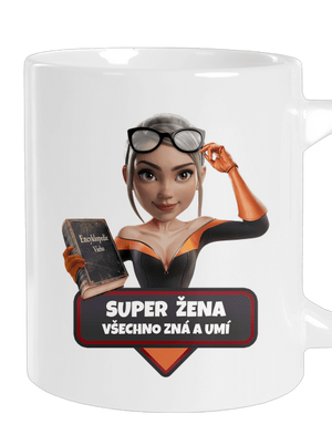 Super mama veľký hrnček White