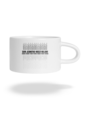 Jednotka medzi nulami hrnček makronka White