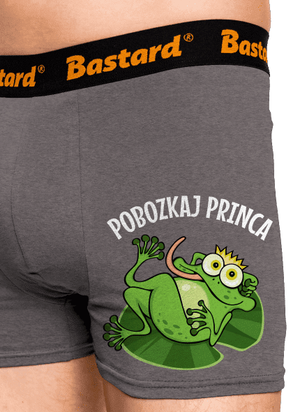 Pobozkaj princeznú a princa boxerky Gray Melange