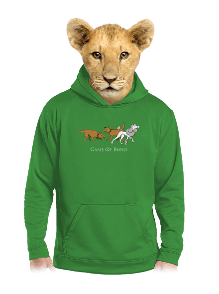 Game of Bones detská mikina klokanka Kelly Green AWD