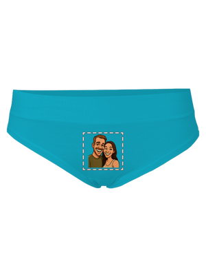 Karikatúra z vlastnej fotky dámske nohavičky Turquoise